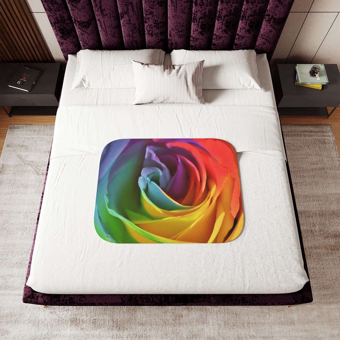 Sherpa Blanket, If You Want This into a Full Set Pillowcases Rugs Clock Curtain Etc. Please Call 1-603-377-1833 Can Be Done In 48 Hours