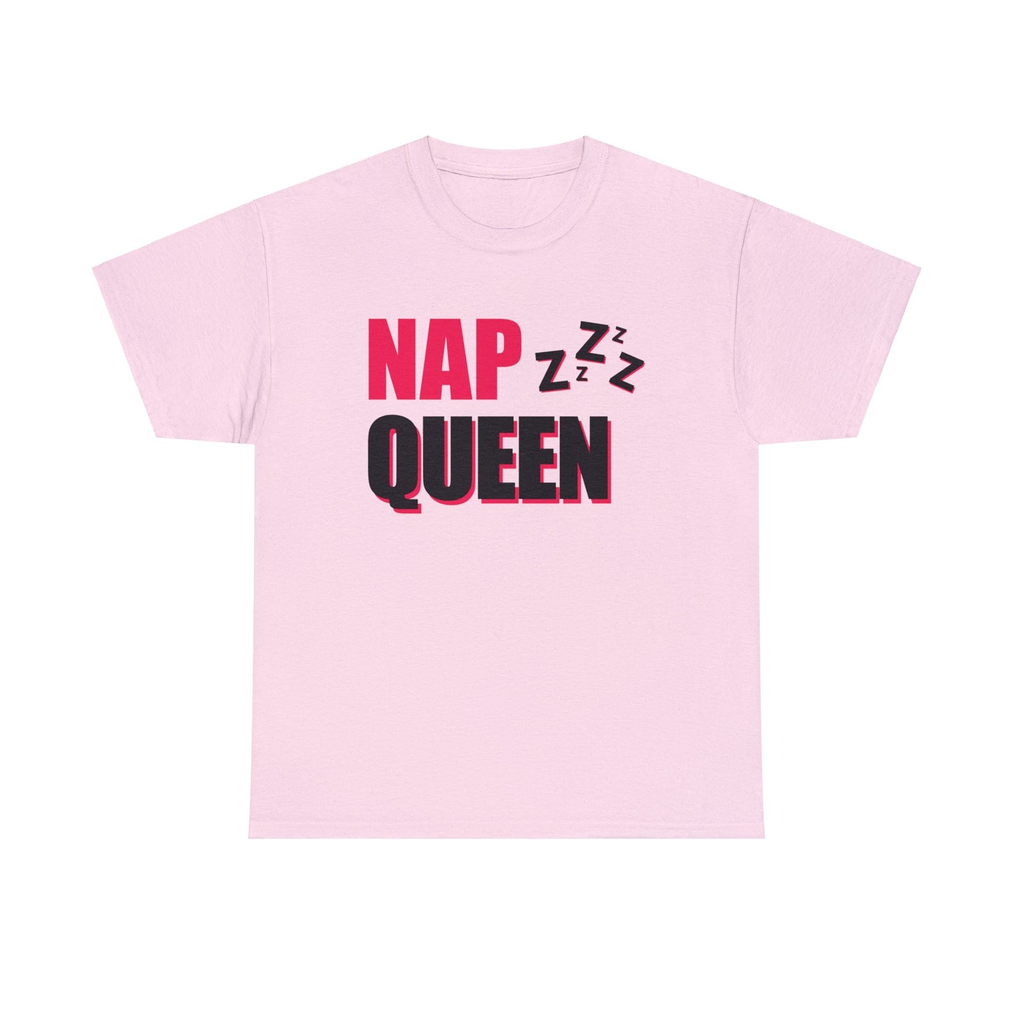 Unisex Heavy Cotton Tee Adult/Teen Activewear Nap Queen In Black Writing Customizable Call 603-377-1833