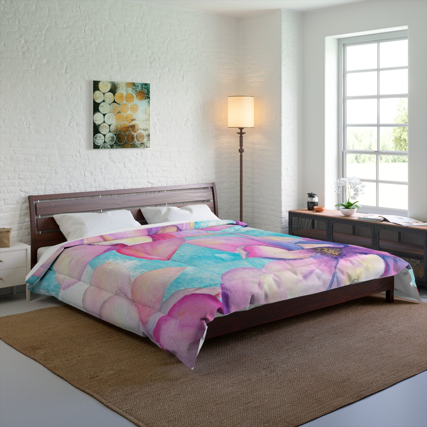 Comforter Adult/Teen/Kids Accessories Decor Beautiful Colors Flower Pattern