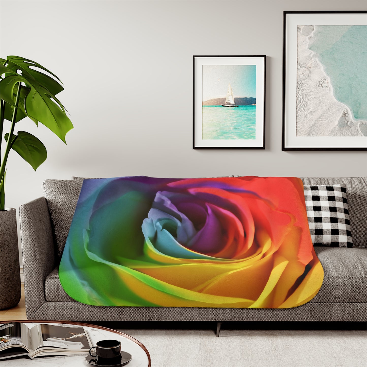Sherpa Blanket, If You Want This into a Full Set Pillowcases Rugs Clock Curtain Etc. Please Call 1-603-377-1833 Can Be Done In 48 Hours