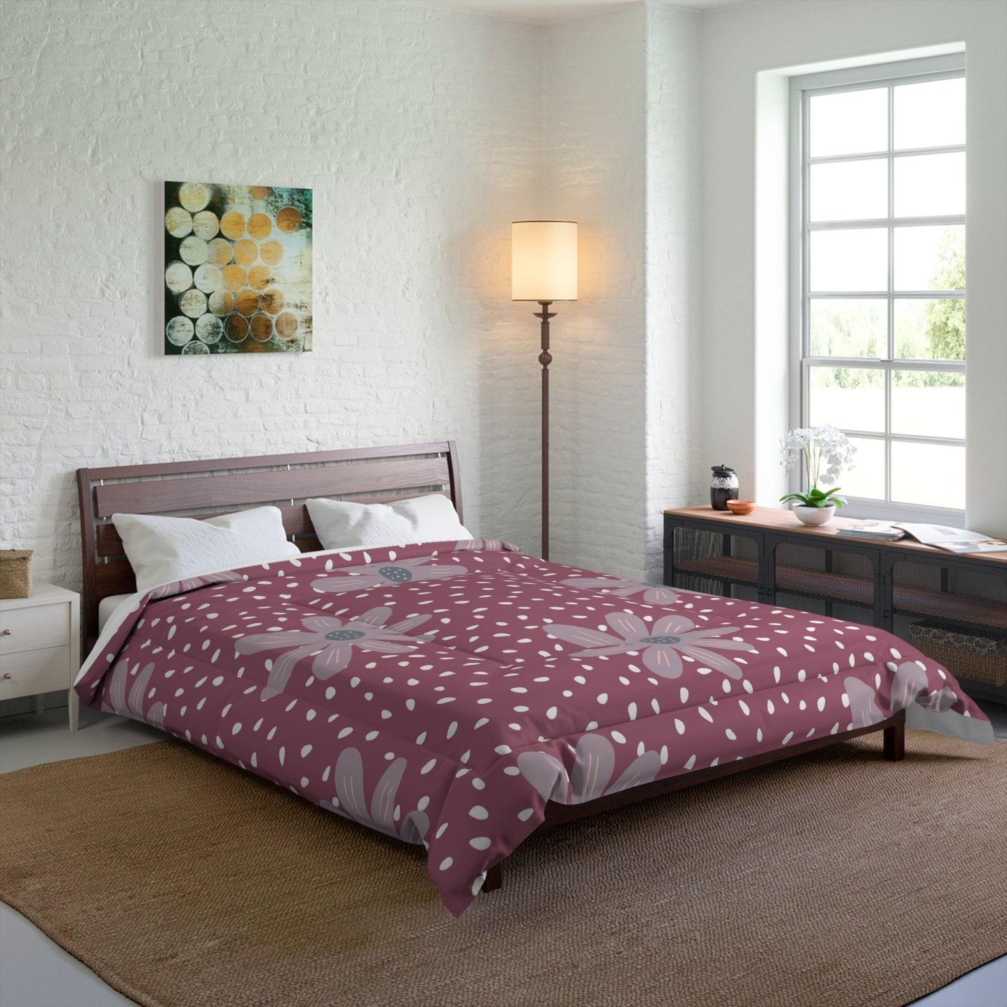 Comforter Full Set Available Comforter Pillow Sham Clock Round or Square Rugs Curtains Sheer or Blackout and Storage Boxes and More!! Can Be Done in 24 hrs Please Call 1-603-377-1833