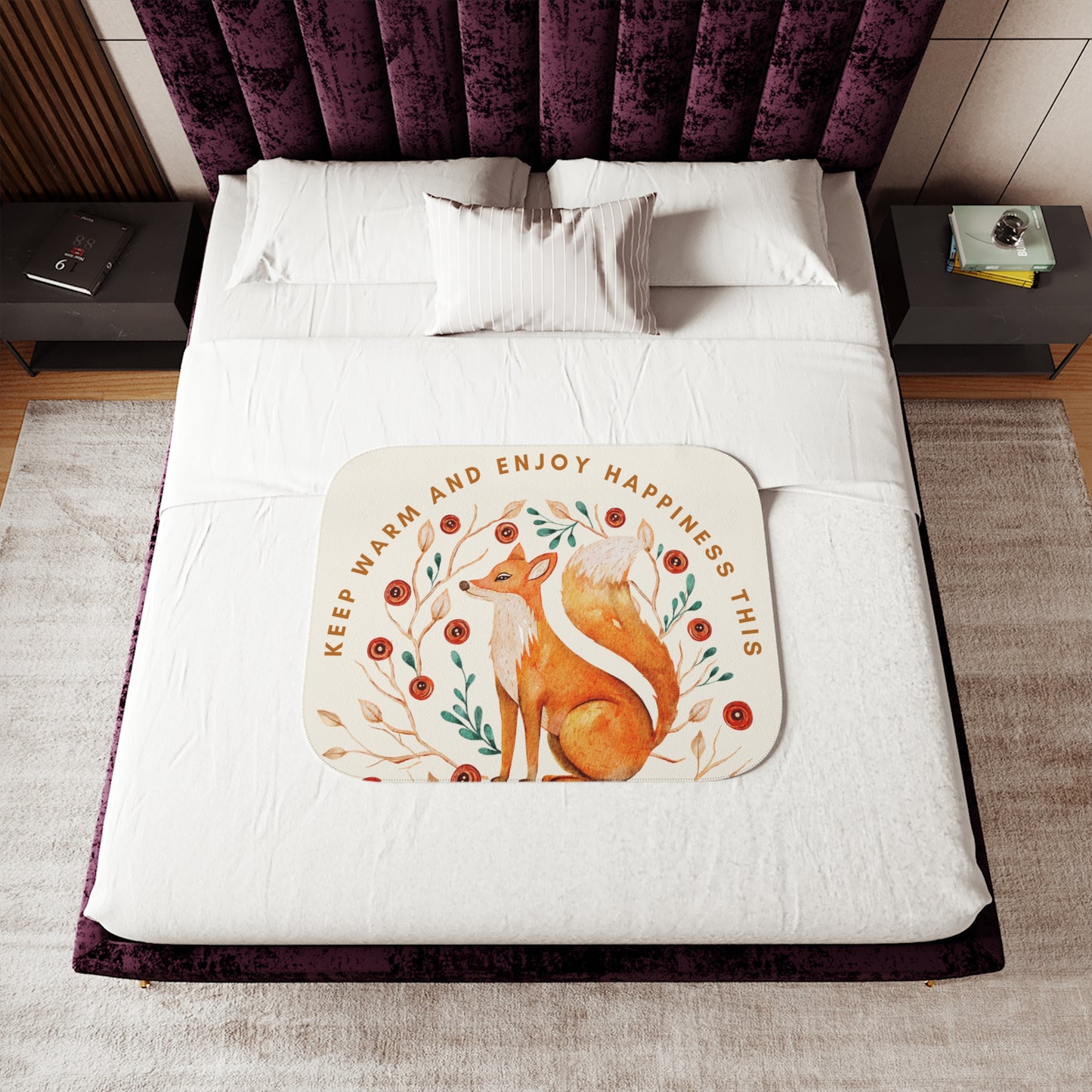 Sherpa Blanket, Two Colors Adult/Teen Comes In Three Sizes Accessories Decor