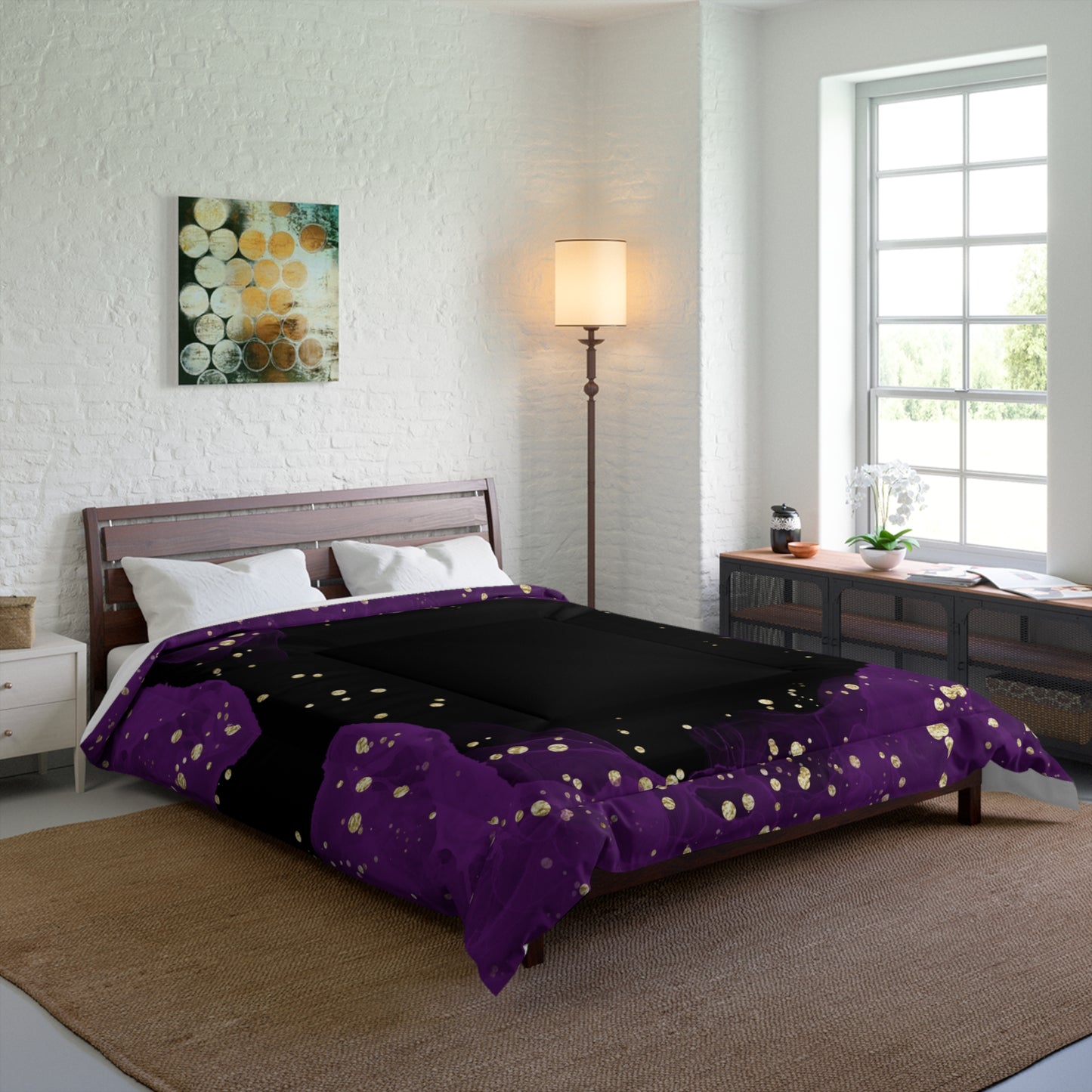Comforter Full Set Available Comforter Pillow Sham Clock Round or Square Rugs Curtains Sheer or Blackout and Storage Boxes and More!! Can Be Done in 24 hrs Please Call 1-603-377-1833