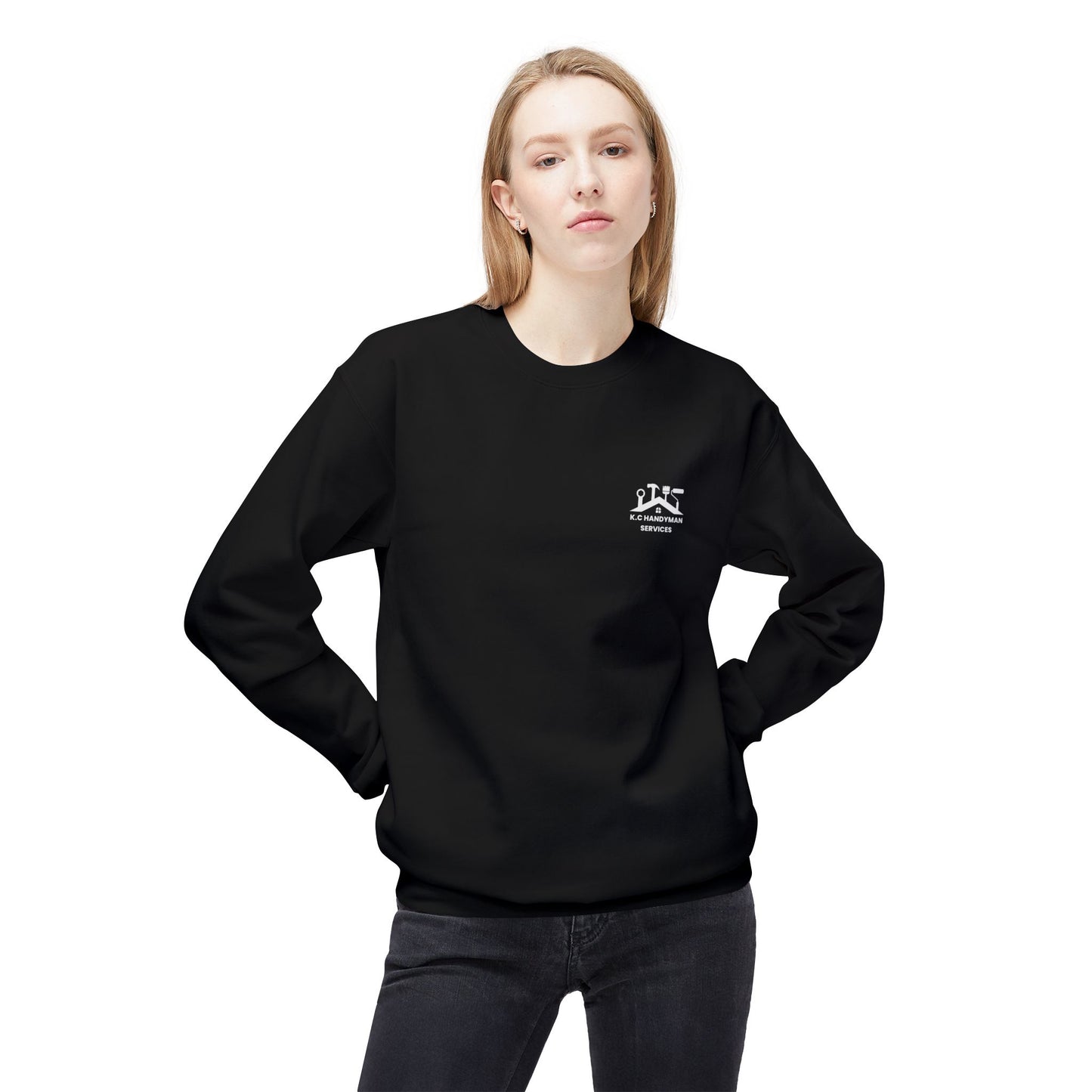 K.C. Handyman Services Sweatshirt, Custom Crewneck for Handyman, Cozy Workwear, Personalized Gift for Father's Day, Practical Uniform