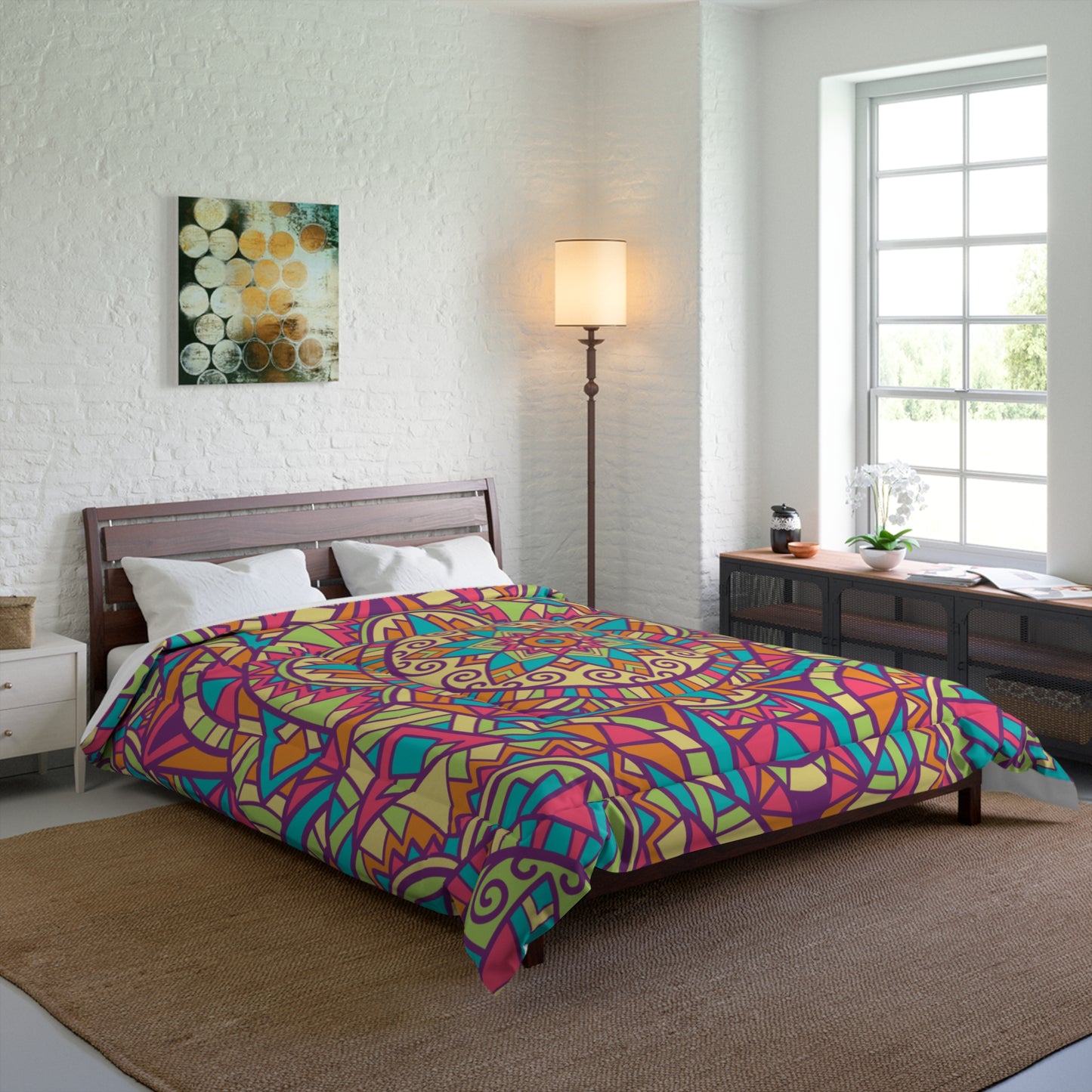 Comforter Has Matching Pillow Shams Sold Separate. Want a Full Set Please Call 1-603-377-1833