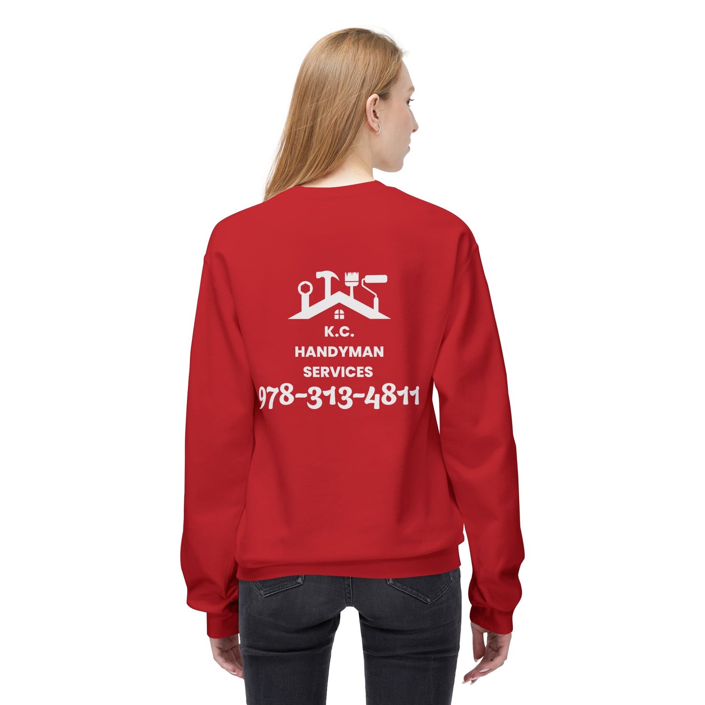 K.C. Handyman Services Sweatshirt, Custom Crewneck for Handyman, Cozy Workwear, Personalized Gift for Father's Day, Practical Uniform