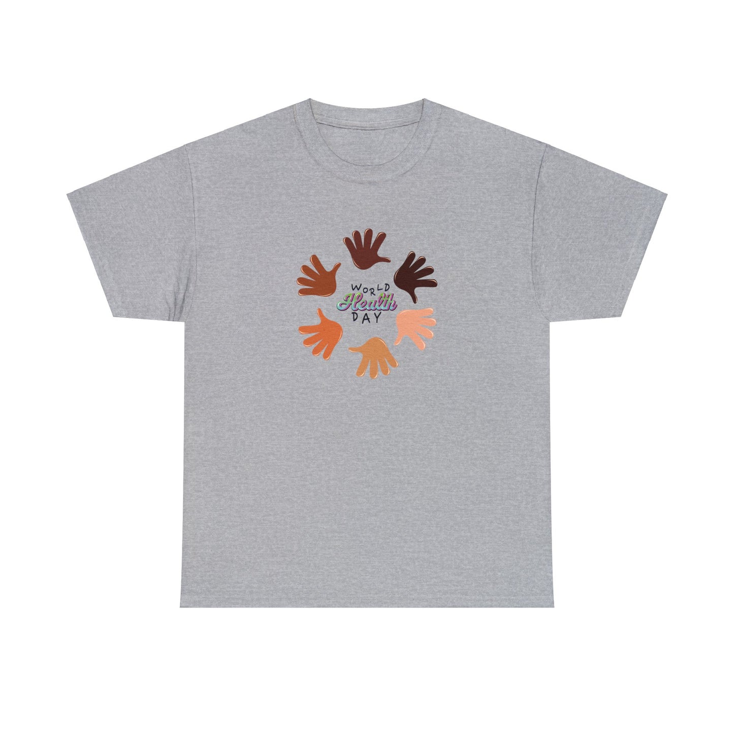 Unisex Heavy Cotton Tee Adult/Teen Activewear Great Quality Low Prices Most Tees Under 12$ Comes In Many Colors World Health Day Awareness