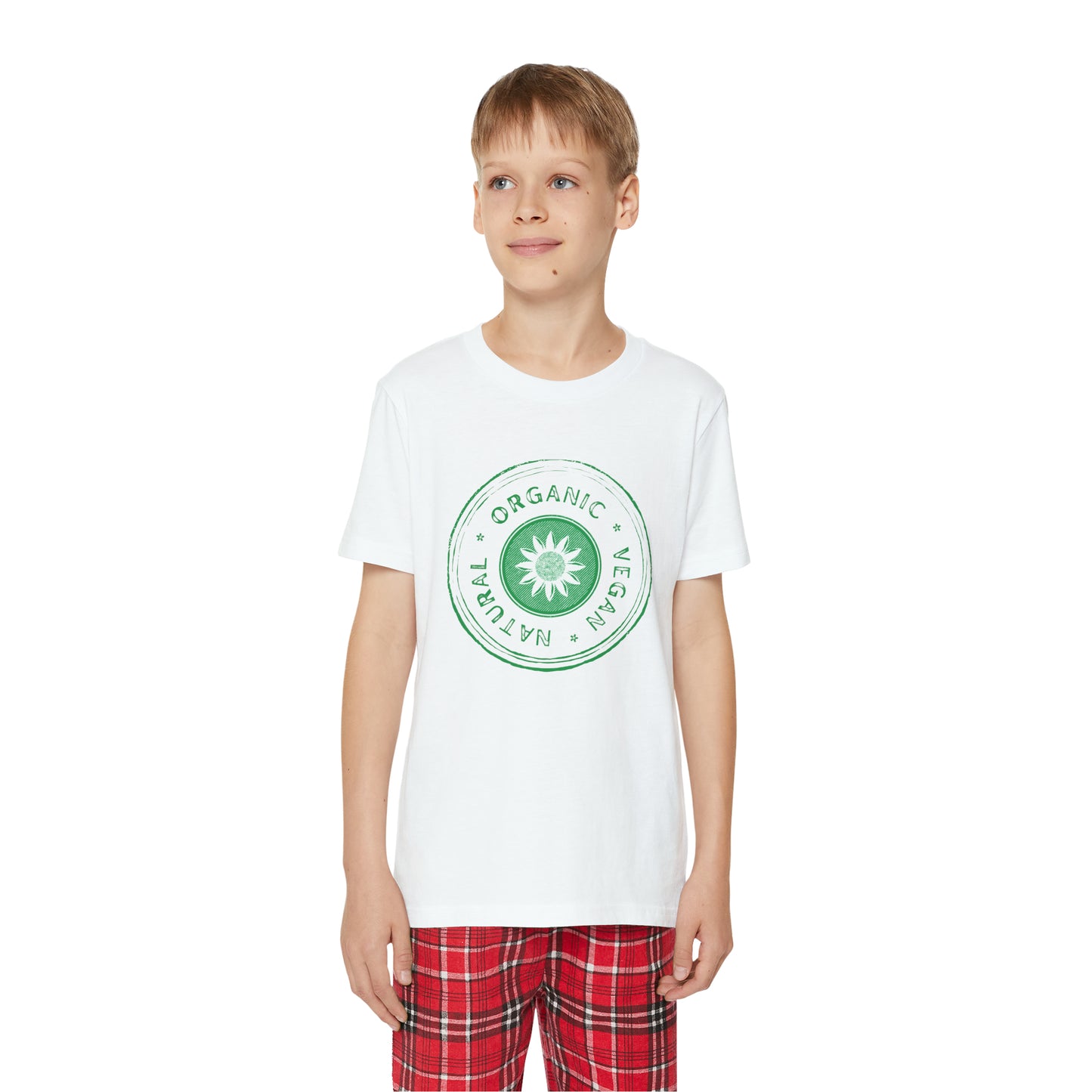 Youth Short Sleeve Holiday Outfit Set Sleepwear Unisex Organic