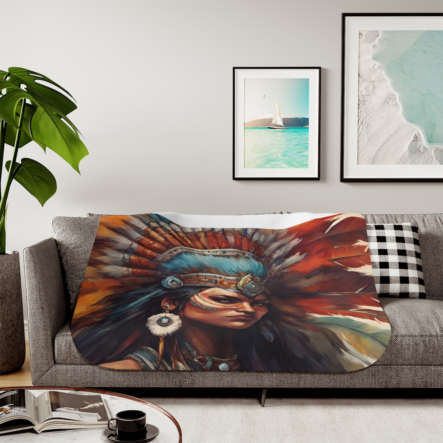 Sherpa Blanket, Two Colors Strong Women Adult/Teen Comes In Three Sizes Accessories Decor