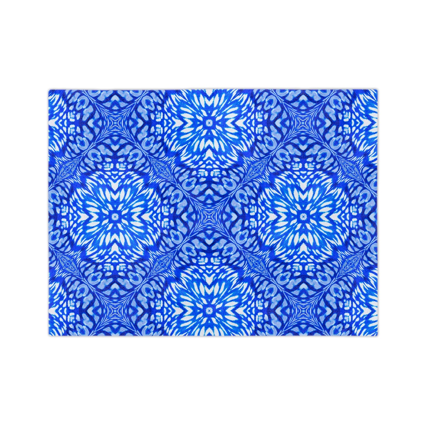 Velveteen Minky Blanket Adult/Teen Accessories Decor Cobalt Blue Design