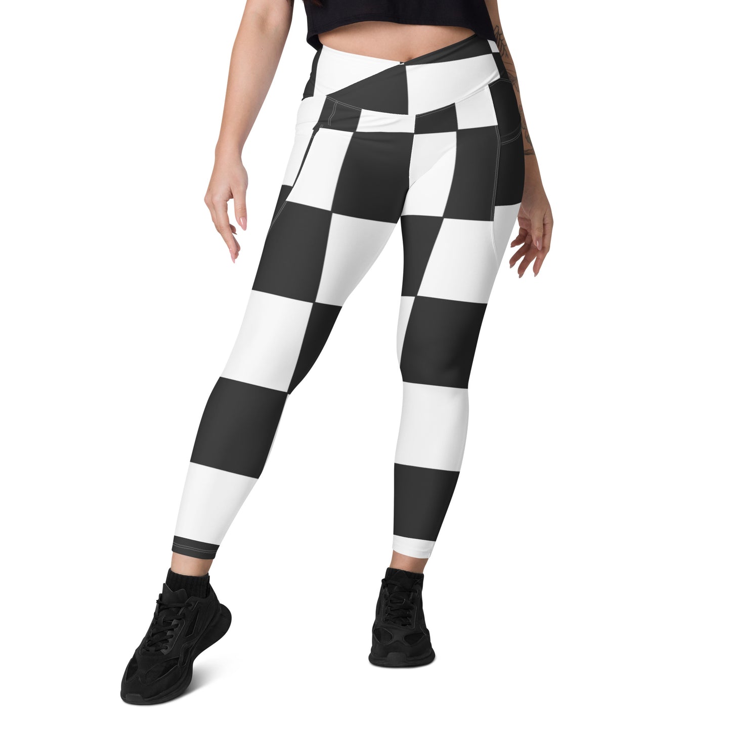 Crossover leggings with pockets Has Matching Top Sold Separate XXS to 6XL Adult/Teen Activewear