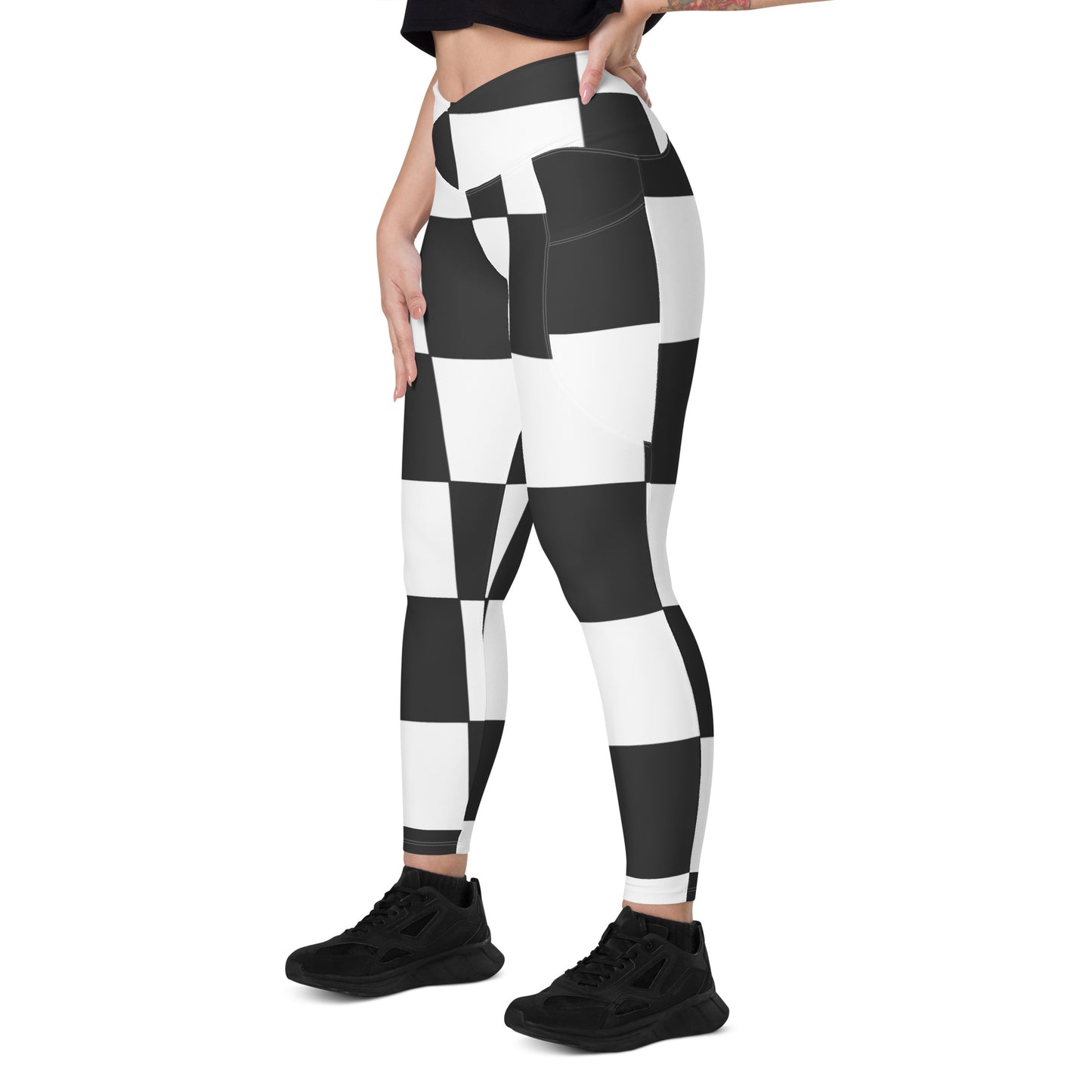 Crossover leggings with pockets Has Matching Top Sold Separate XXS to 6XL Adult/Teen Activewear