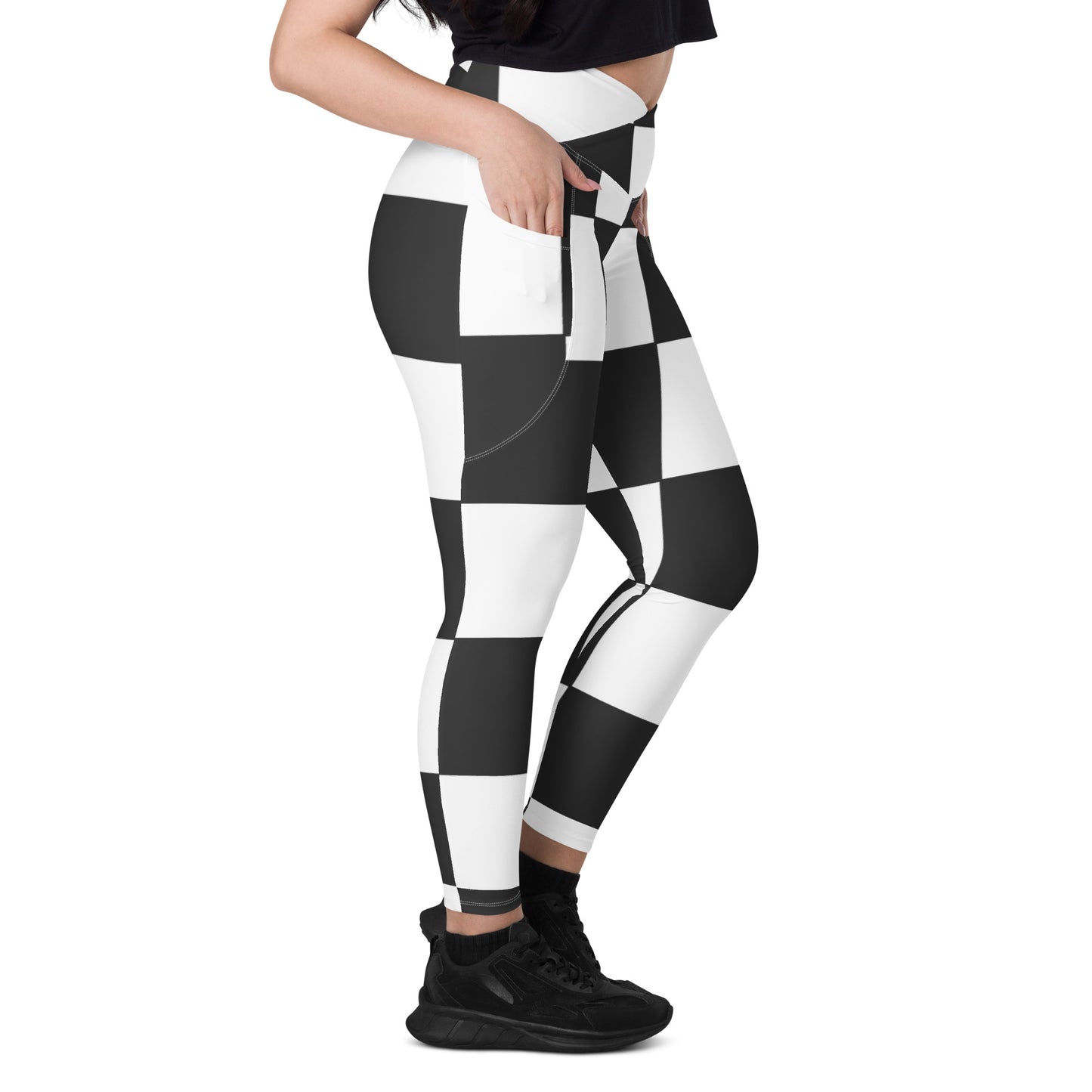 Crossover leggings with pockets Has Matching Top Sold Separate XXS to 6XL Adult/Teen Activewear