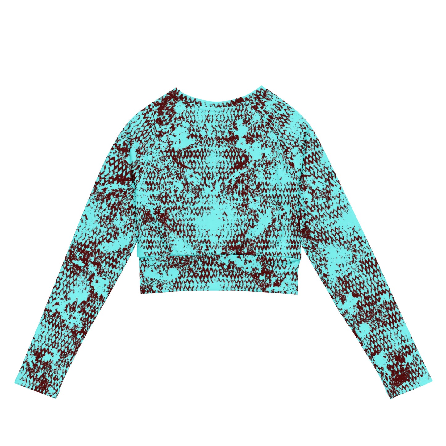 Recycled long-sleeve crop top Up To 6XL Unisex Adult Activewear