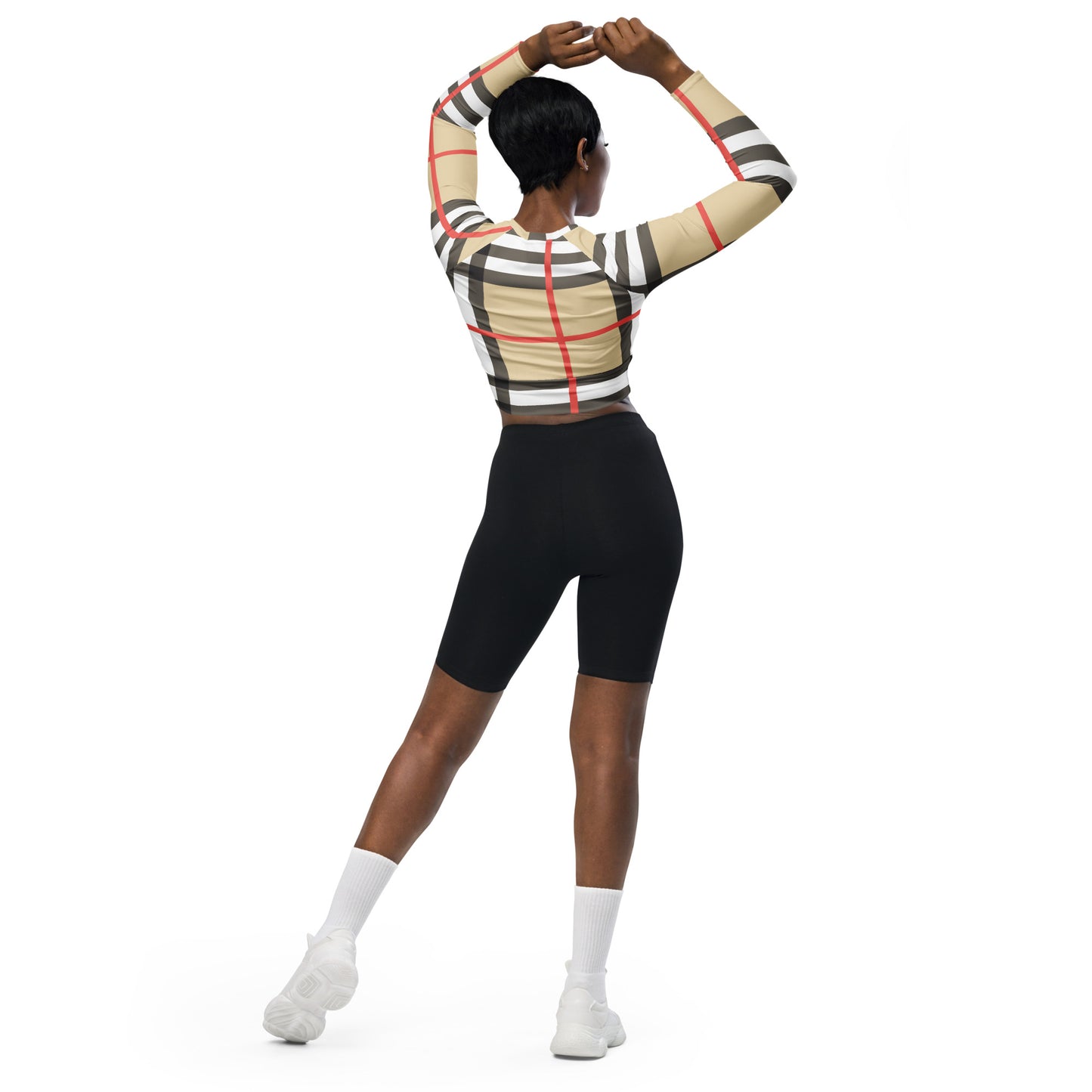 Recycled long-sleeve crop top Up To 6XL Unisex Adult Activewear