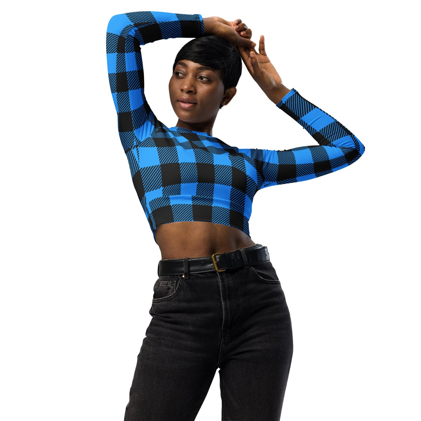 Recycled long-sleeve crop top Adult/Teen Activewear Good Quality Material