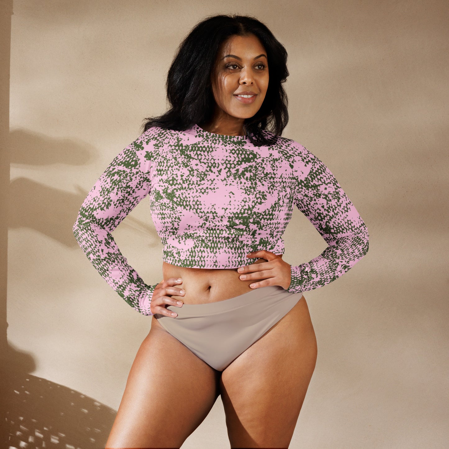 Recycled long-sleeve crop top Up To 6XL Unisex Adult Activewear Has Matching Pants Sold Separate