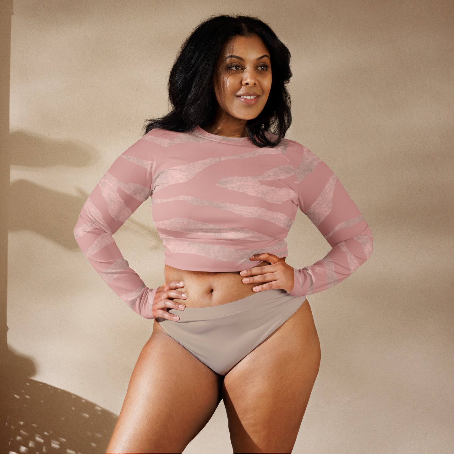 Recycled long-sleeve crop top Up To 6XL Unisex Adult Activewear Has Matching Bottoms Sold Separate