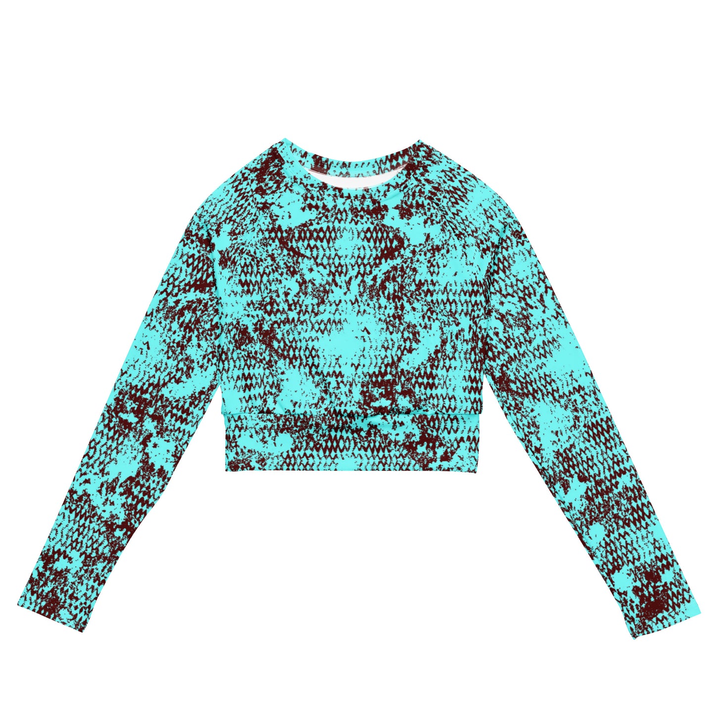 Recycled long-sleeve crop top Up To 6XL Unisex Adult Activewear