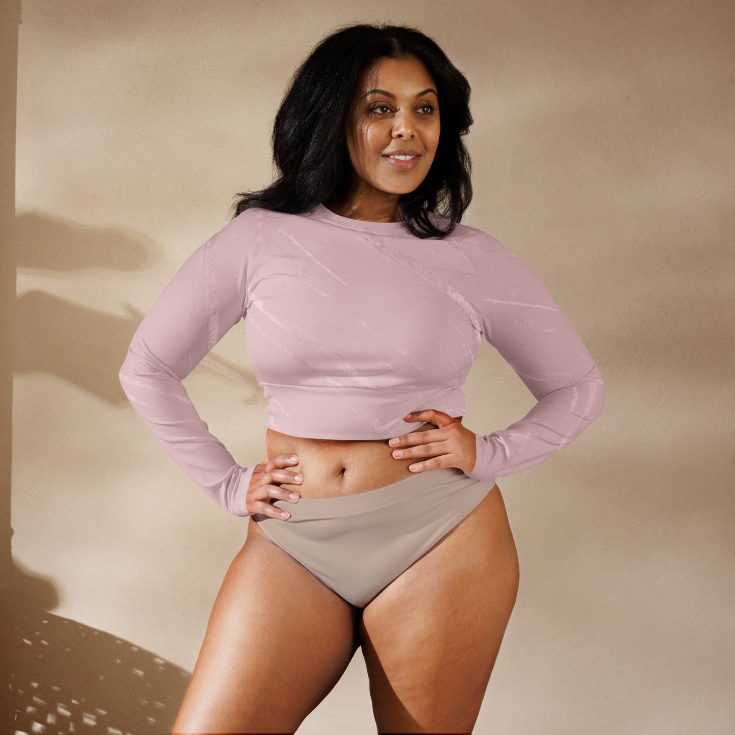 Recycled long-sleeve crop top Up To 6XL Unisex Adult Activewear Has Matching Bottoms Sold Separate
