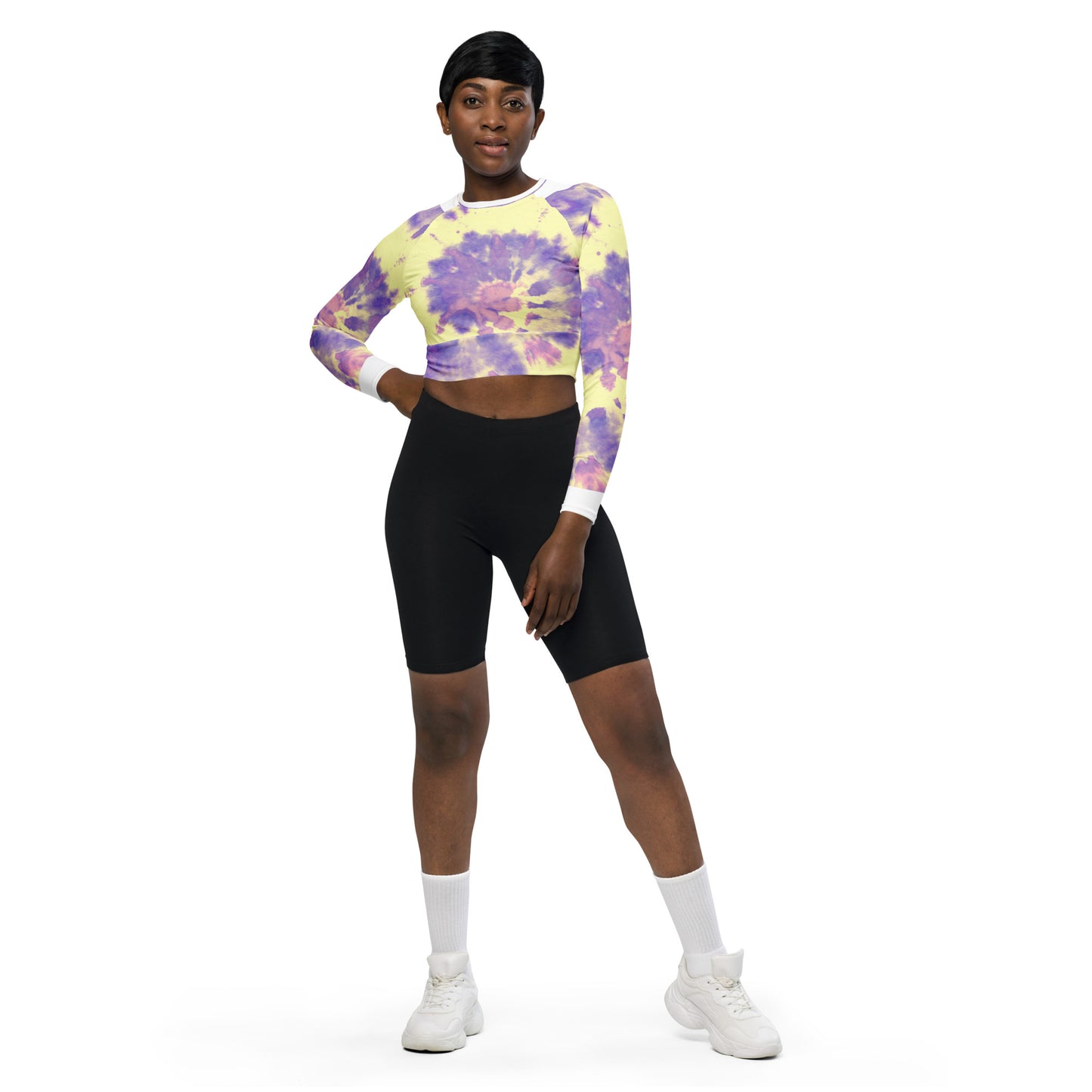 Recycled long-sleeve crop top Up To 6XL Unisex Adult Activewear Has Matching Bottoms Sold Separate