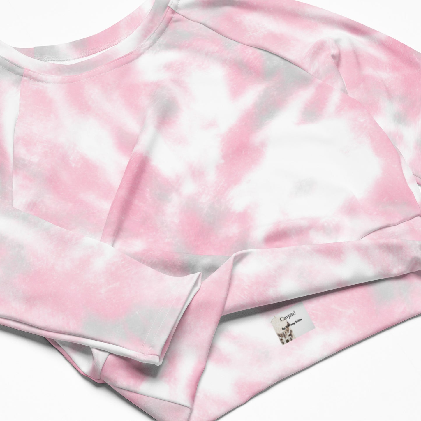 Recycled long-sleeve crop top Up To 6XL Unisex Adult Activewear Has Matching Bottoms Sold Separate