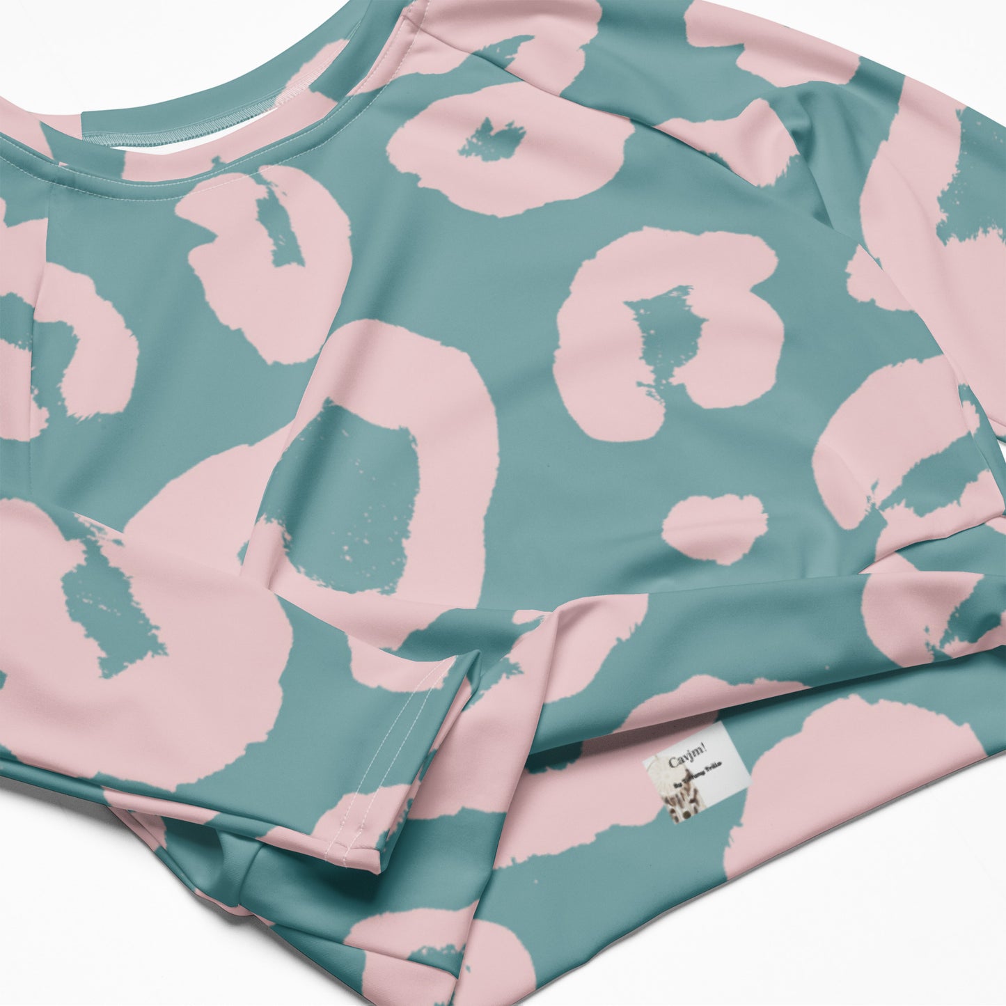 Recycled long-sleeve crop top Up To 6XL Unisex Adult Activewear Has Matching Bottoms Sold Separate