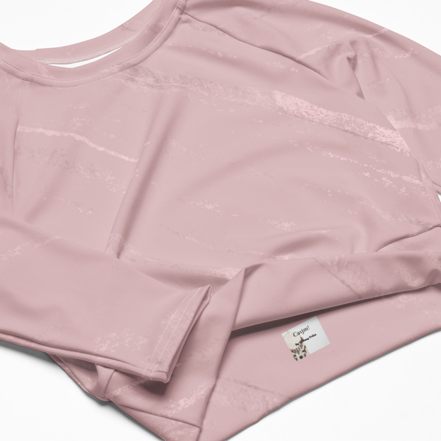Recycled long-sleeve crop top Up To 6XL Unisex Adult Activewear Has Matching Bottoms Sold Separate