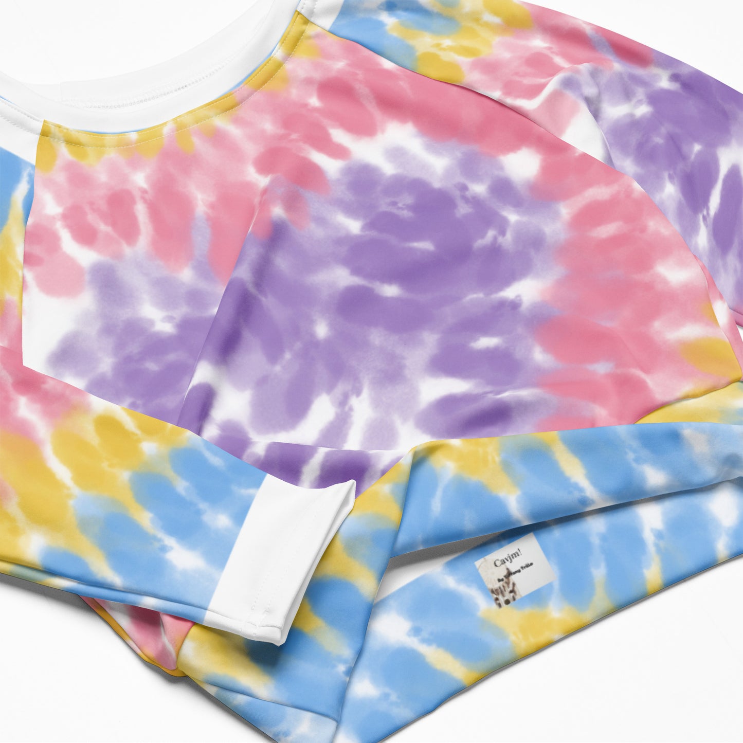 Recycled long-sleeve crop top Up To 6XL Unisex Adult Activewear