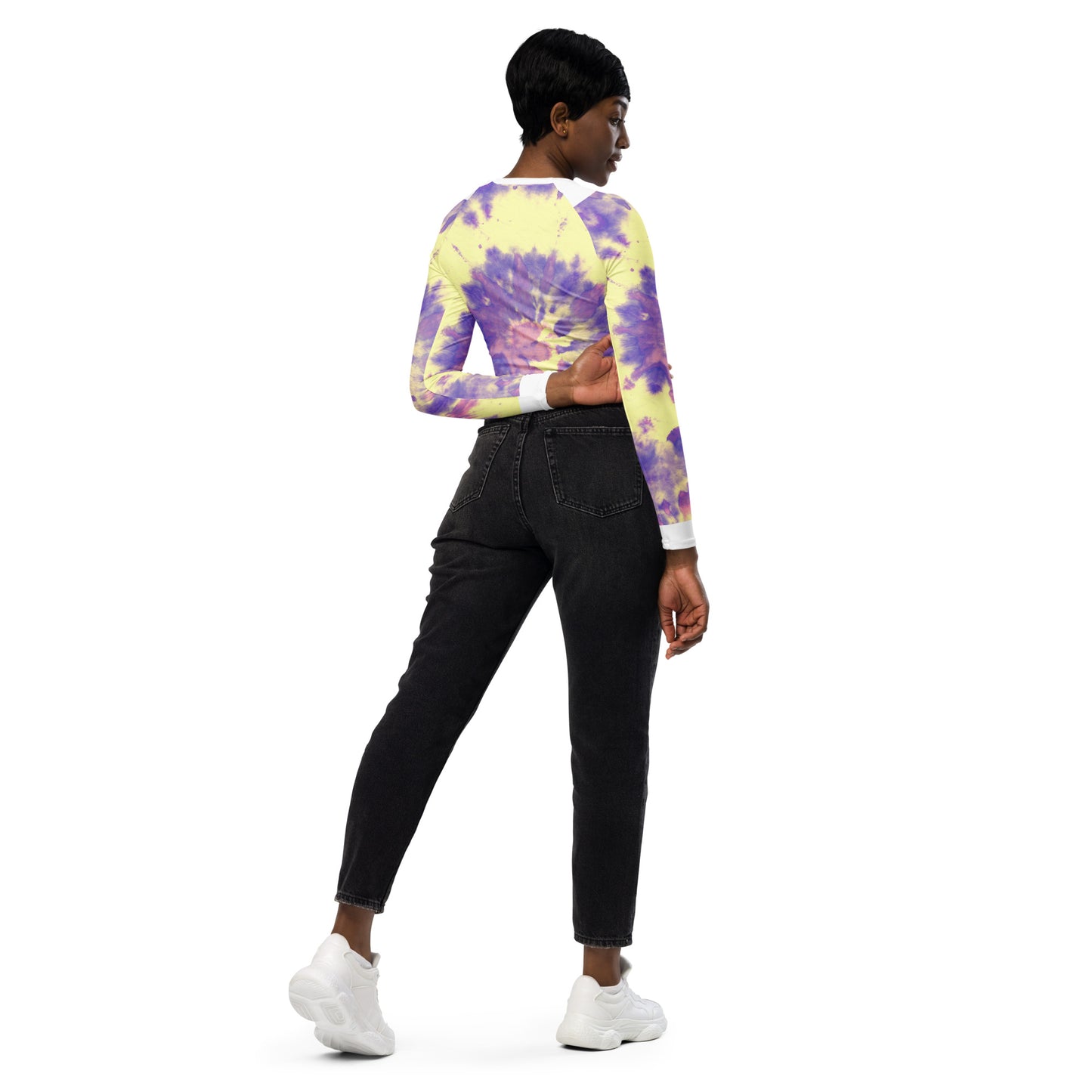Recycled long-sleeve crop top Up To 6XL Unisex Adult Activewear Has Matching Bottoms Sold Separate