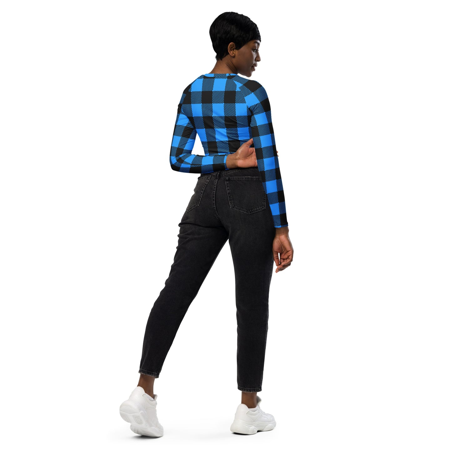 Recycled long-sleeve crop top Adult/Teen Activewear Good Quality Material