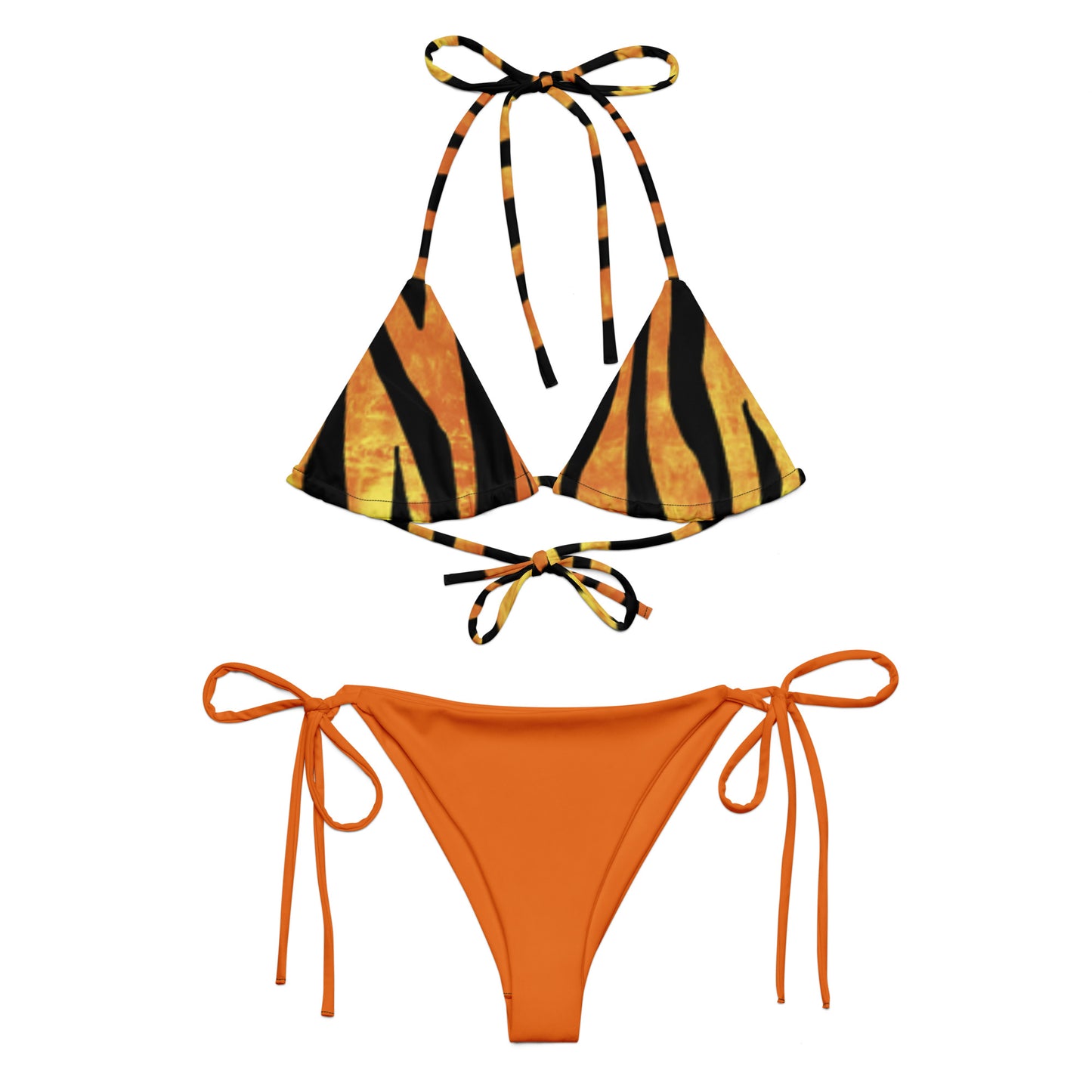 All-over print recycled string bikini