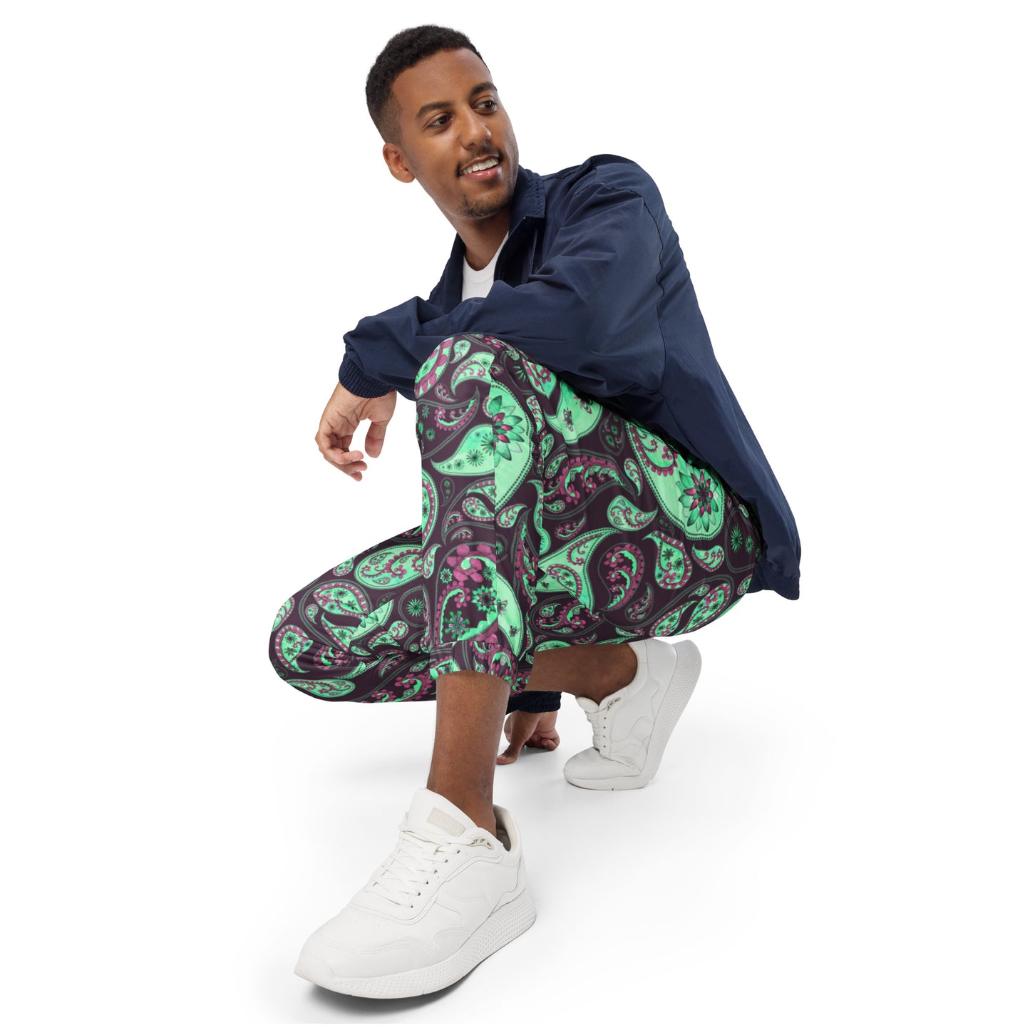 Unisex track pants Activewear Adult Mint Green and Pink
