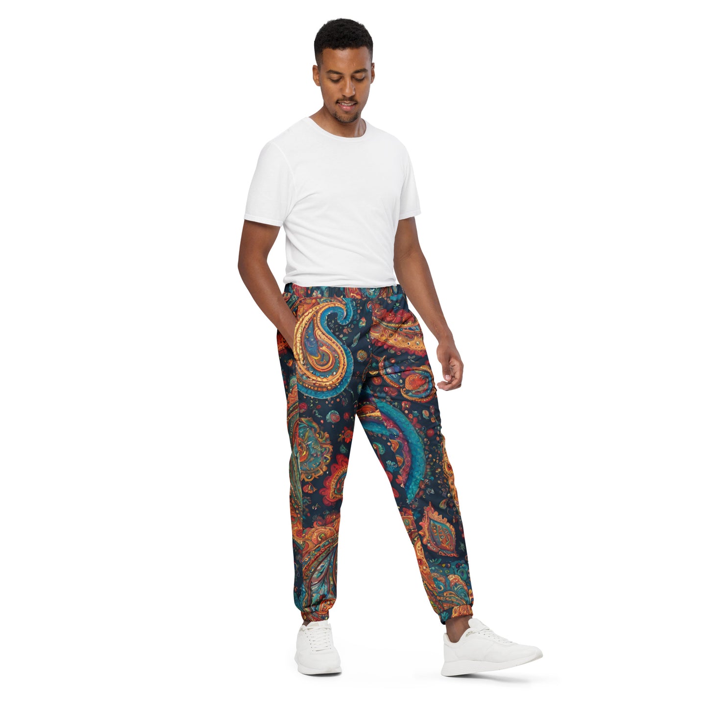 Unisex track pants Activewear Adult Navy Blue Rust Teal in Color Design