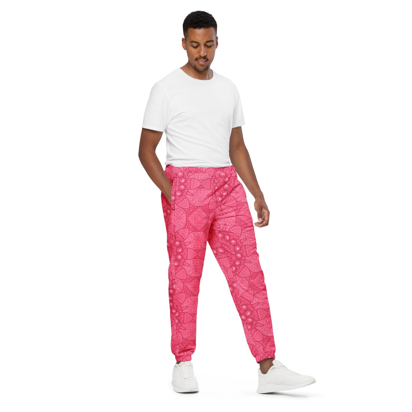 Unisex track pants Activewear Adult Rich Pink in Color