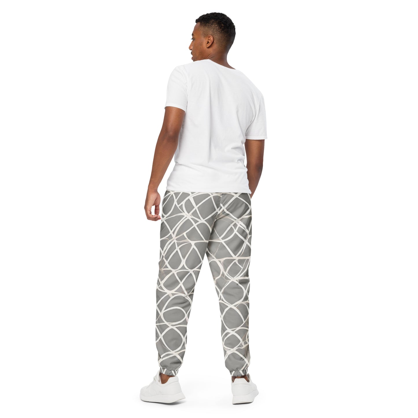 Unisex track pants Adult Activewear Beige and White Design