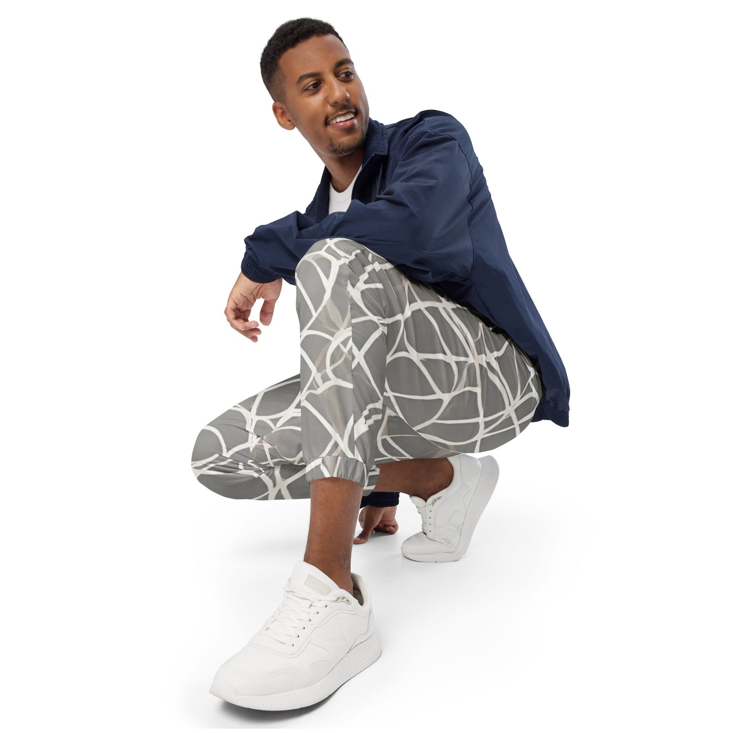Unisex track pants Adult Activewear Beige and White Design
