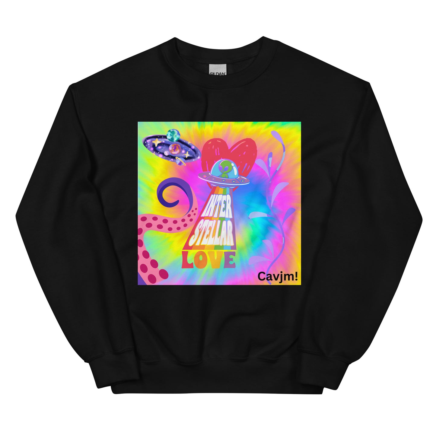 Unisex Sweatshirt multi colored neon green blue pink yellow Adult Activewear