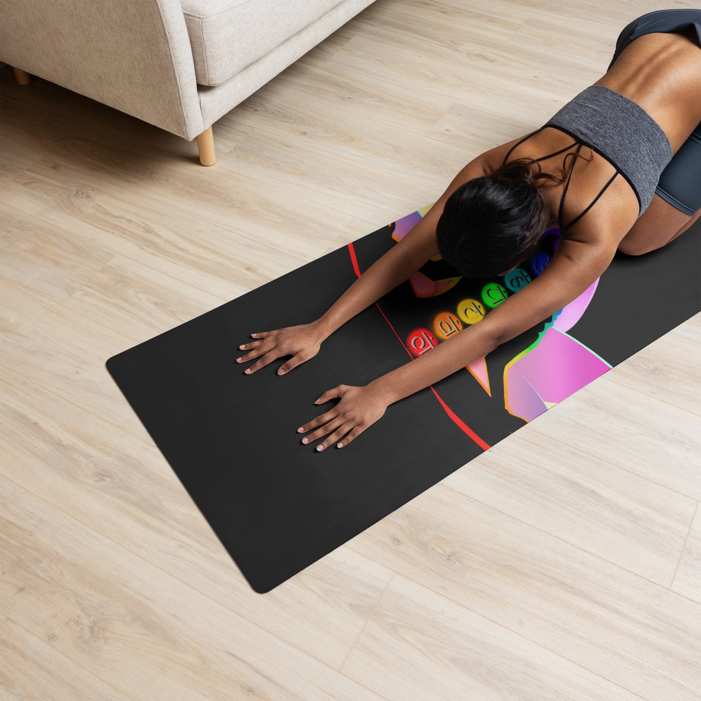 Yoga mat Adult unisex colorful reds green yellow blue purple black Accessories