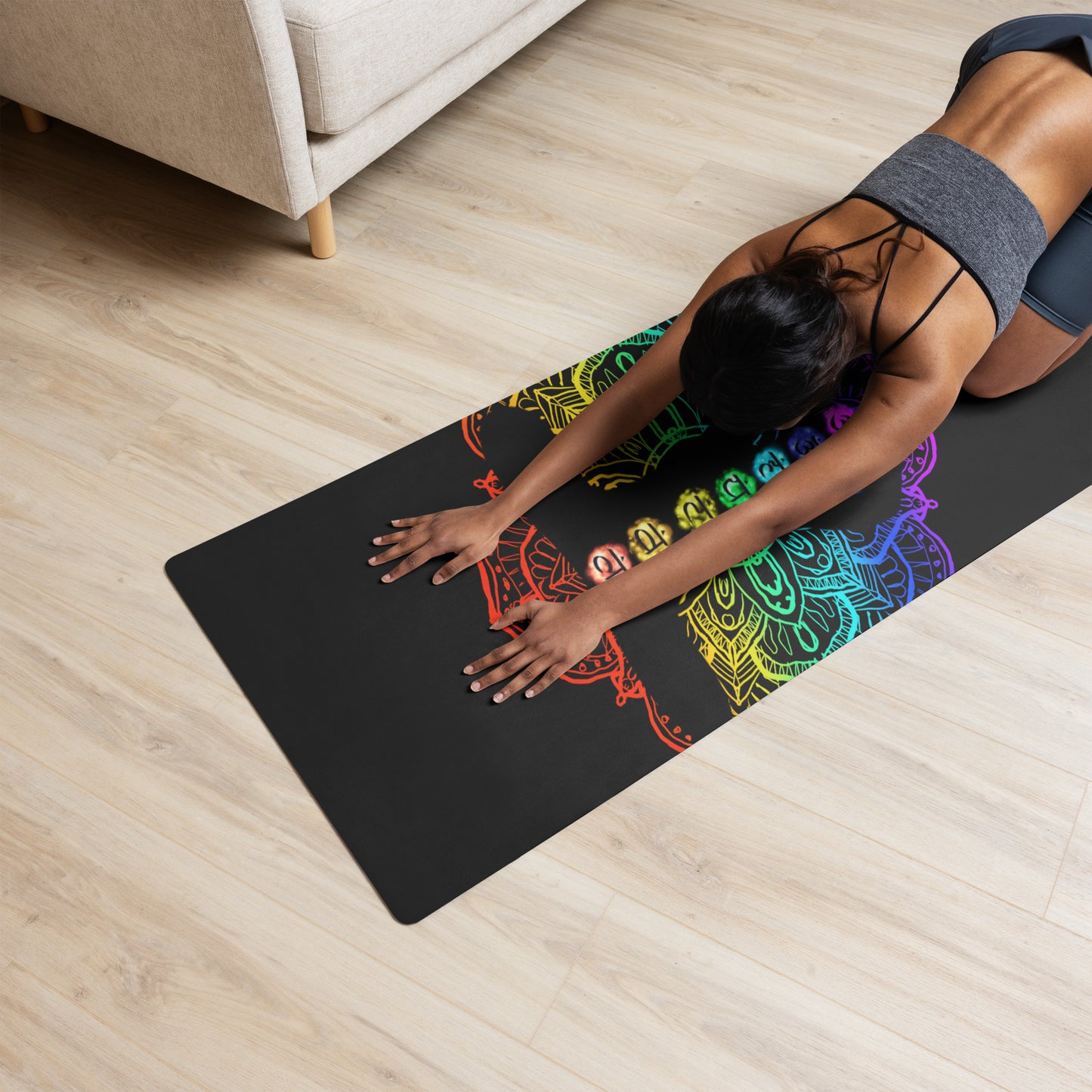 Yoga mat adult unisex with red blue green yellow black purple Accessories