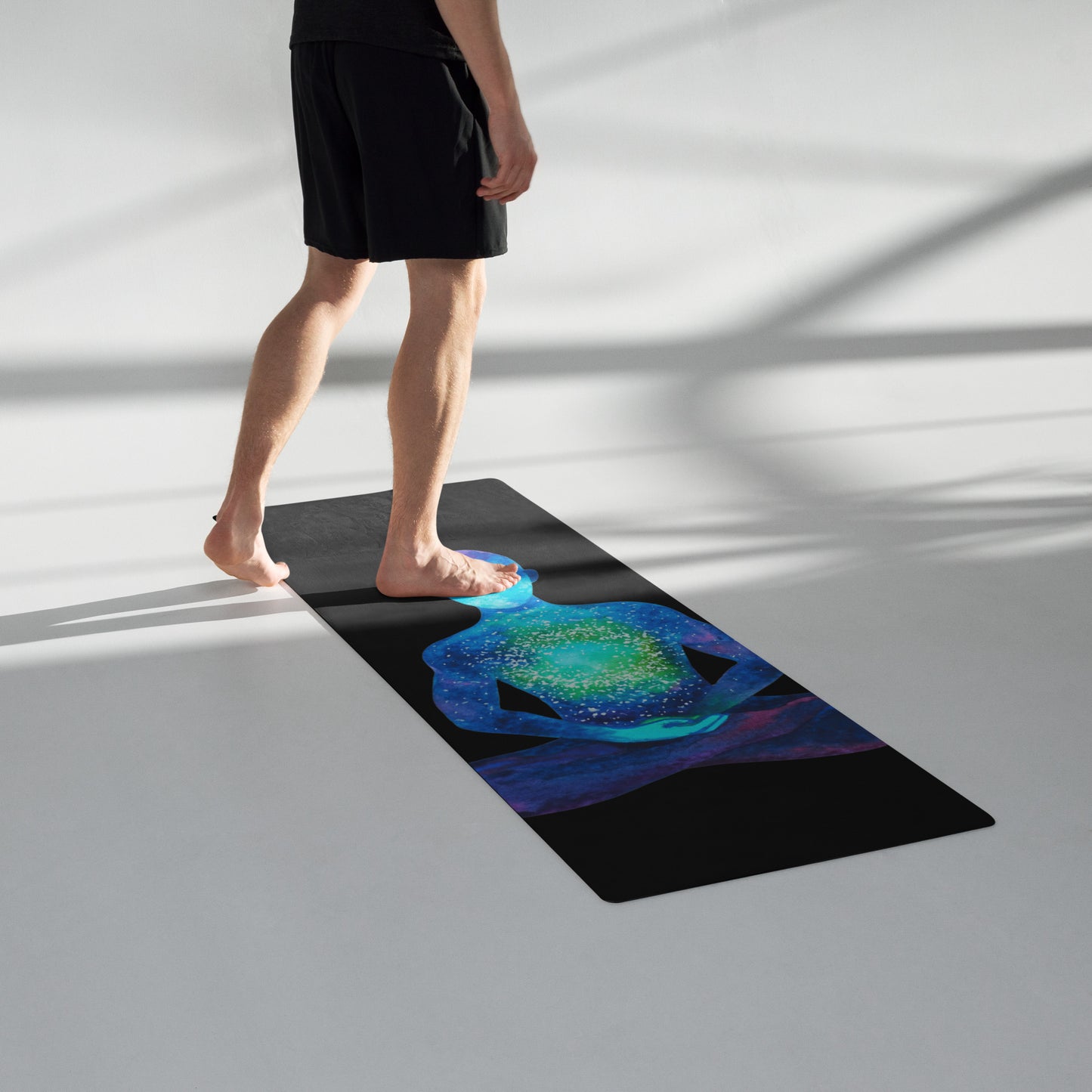 Yoga mat adult unisex colors blue bright blue black Accessories