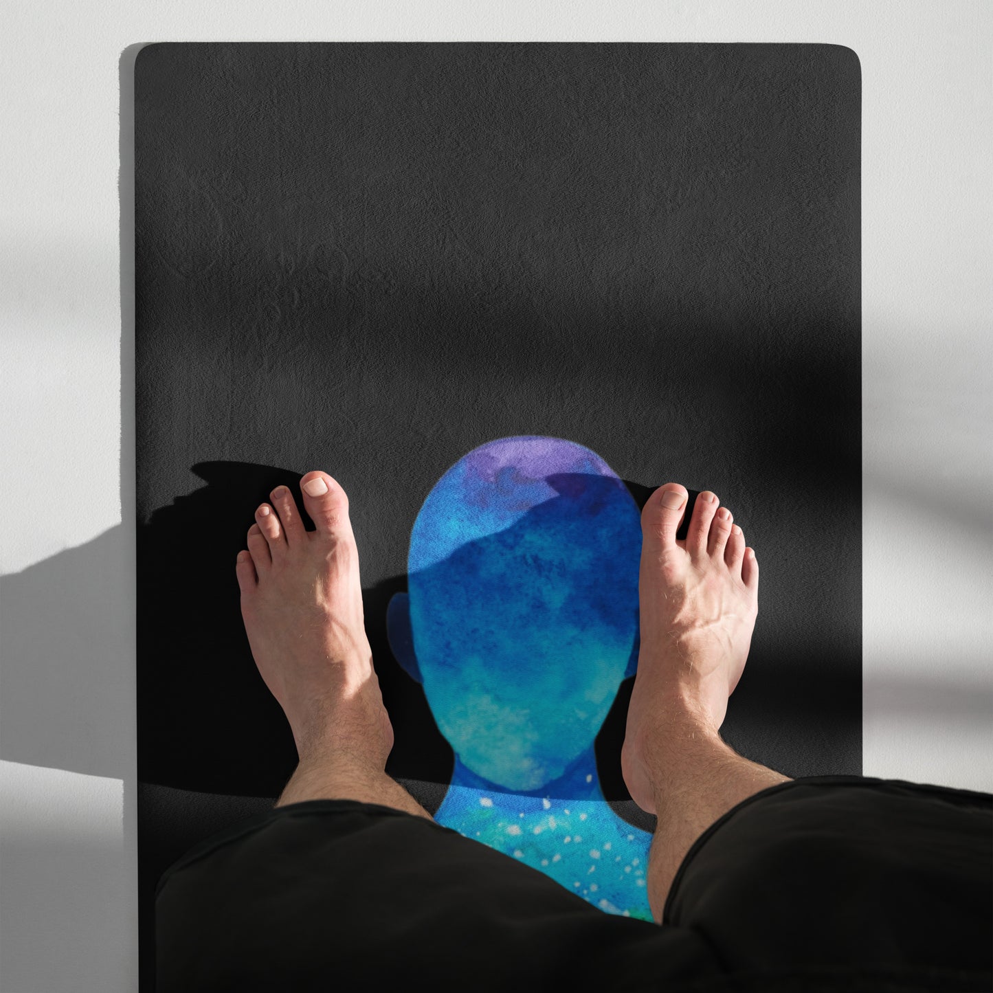 Yoga mat adult unisex colors blue bright blue black Accessories