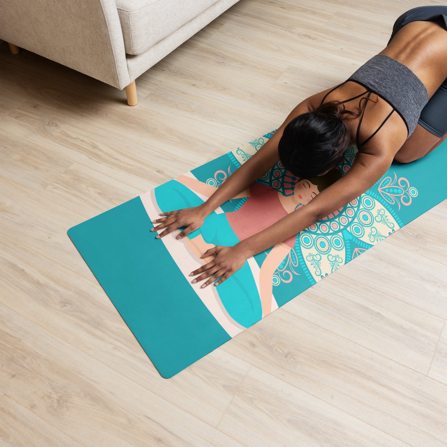 Yoga mat adult unisex colors blues purples of vary pinks Accessories