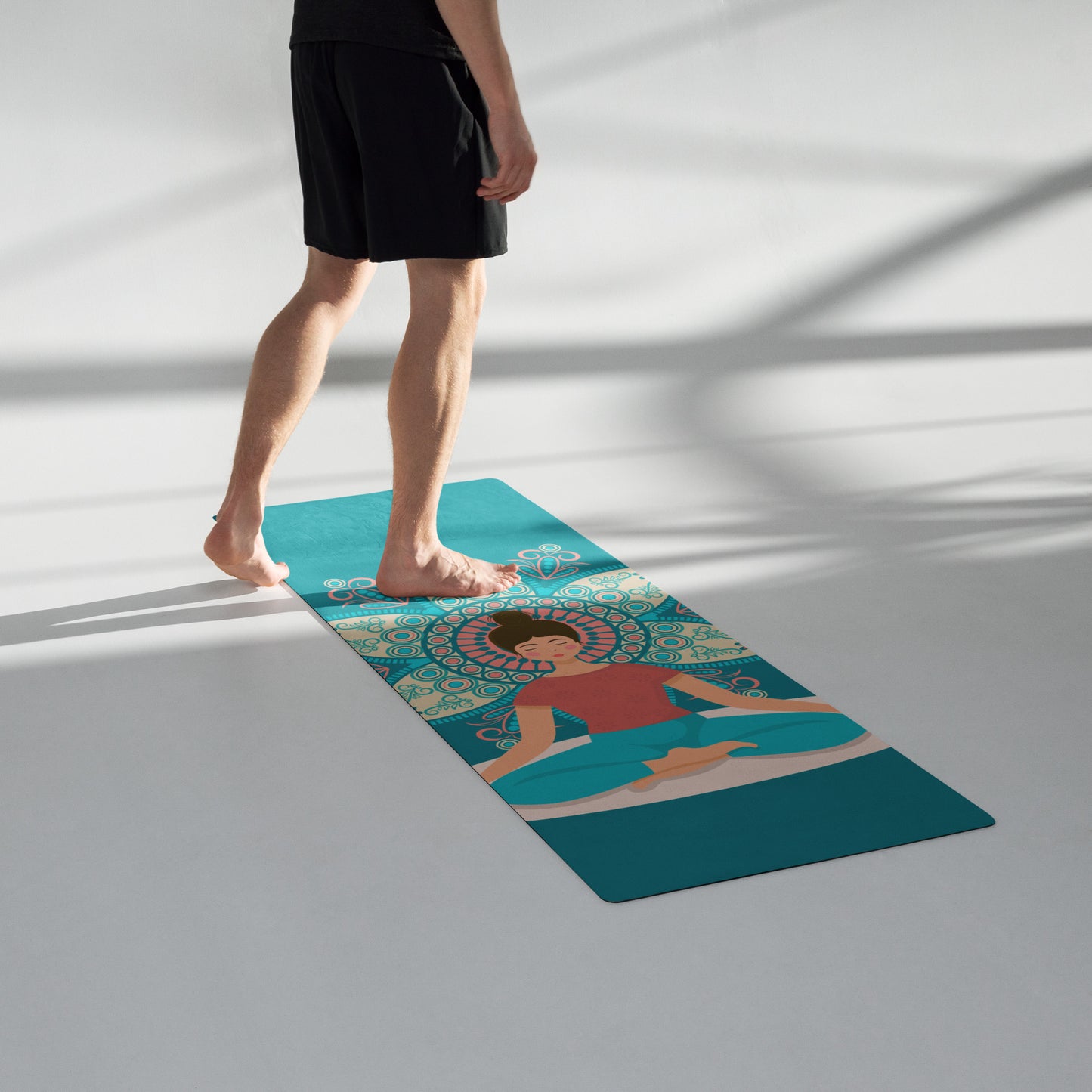 Yoga mat adult unisex colors blues purples of vary pinks Accessories