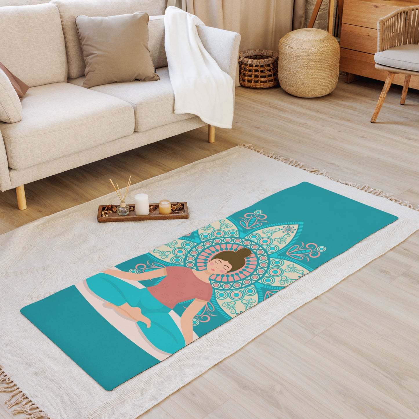 Yoga mat adult unisex colors blues purples of vary pinks Accessories