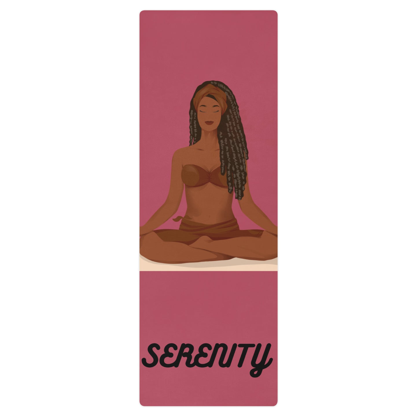 Yoga mat adult unisex colors mauve browns black writing Accessories