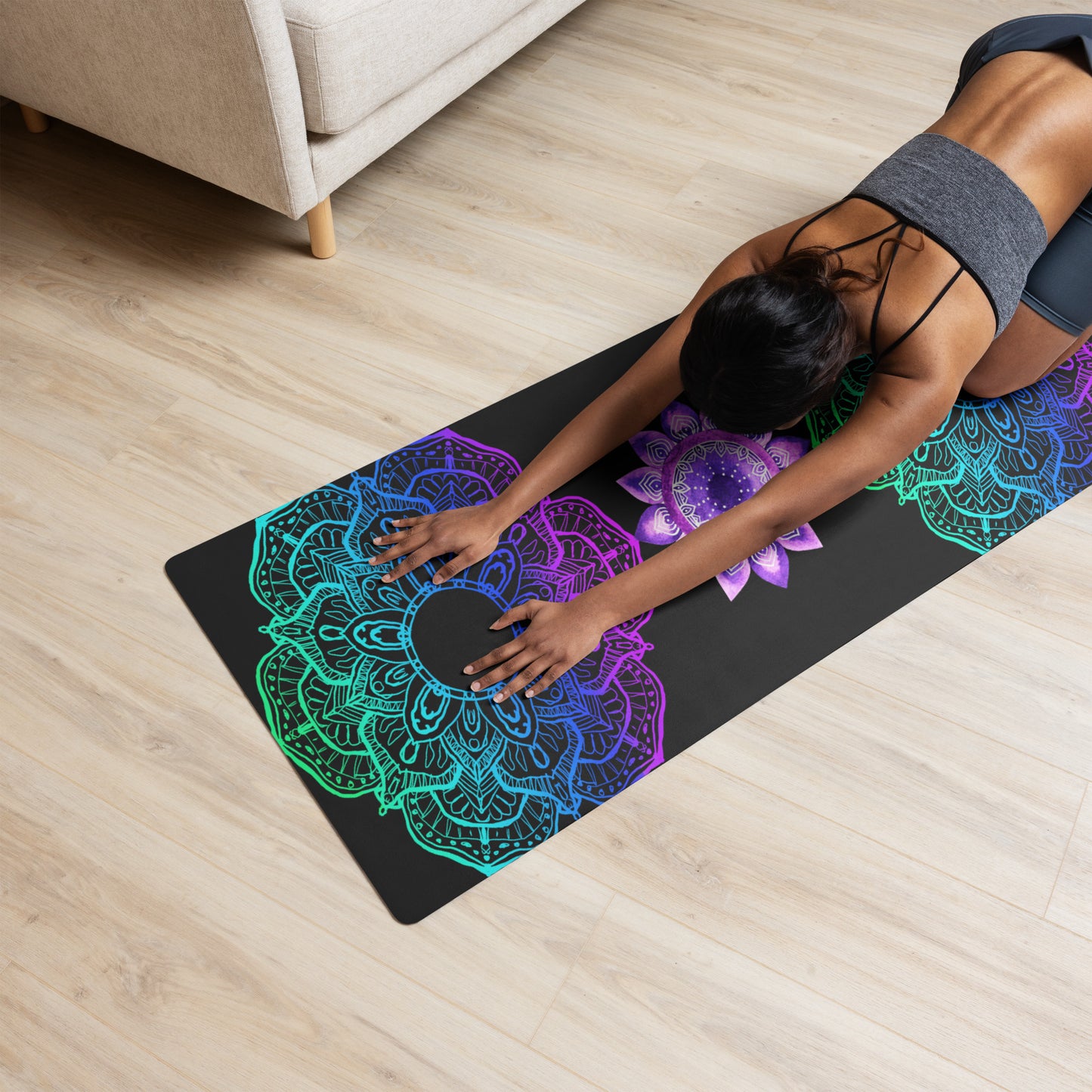 Yoga mat adult unisex colors purple pink greyish purple Accessories