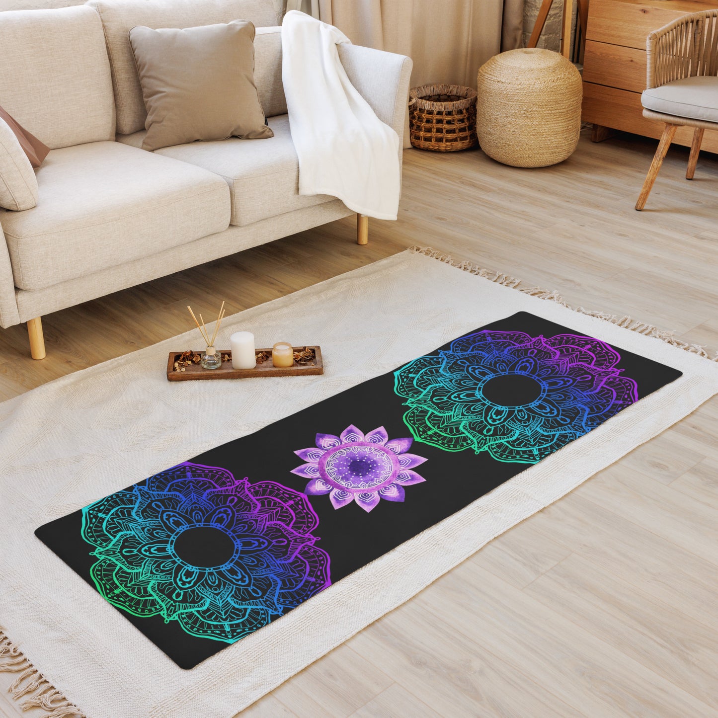 Yoga mat adult unisex colors purple pink greyish purple Accessories