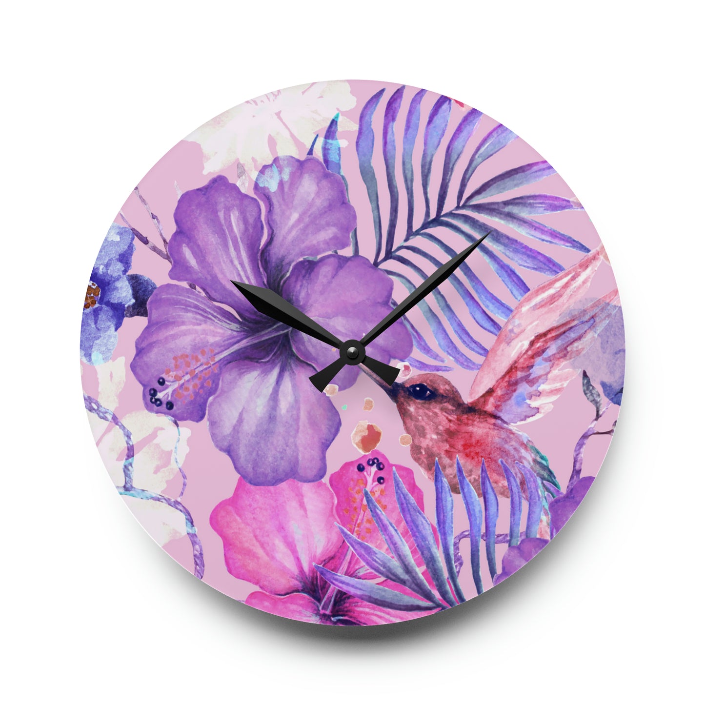 Acrylic Wall Clock Has Matching Bedroom Sets Sold Separate, Choose Your Own Image Free of Charge Call 1-603-377-1833