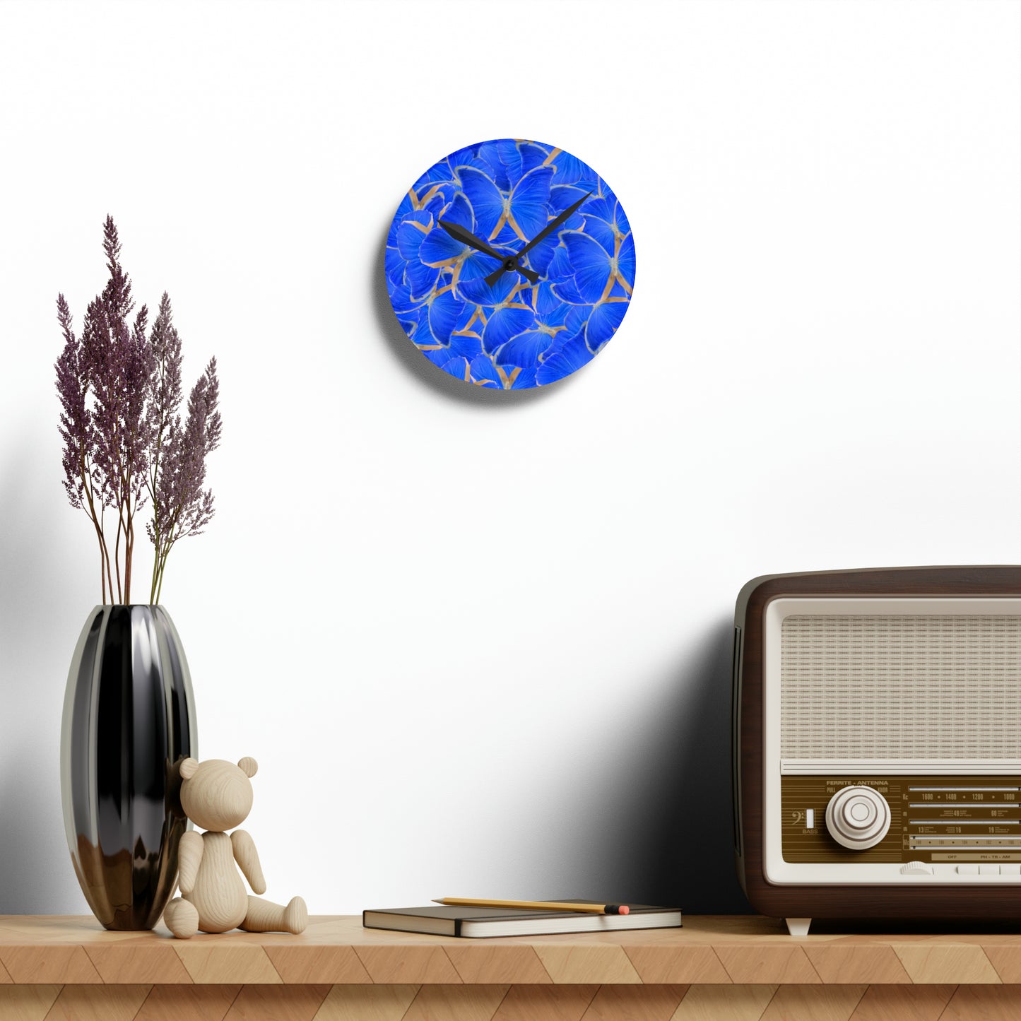 Clock Wall Clock Square Round